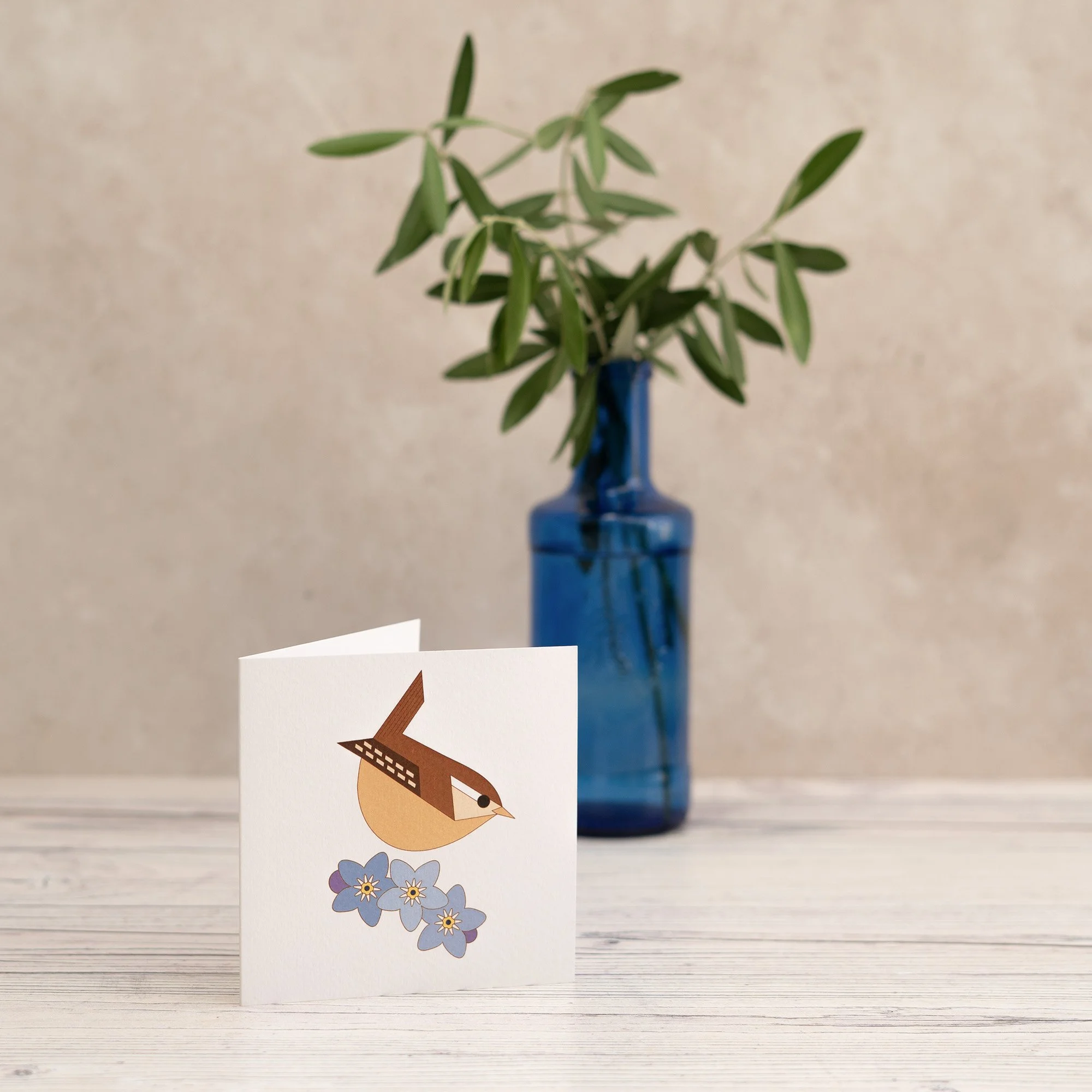 Shark Alley Wren Forget Me Not Greetings Card 1.jpg