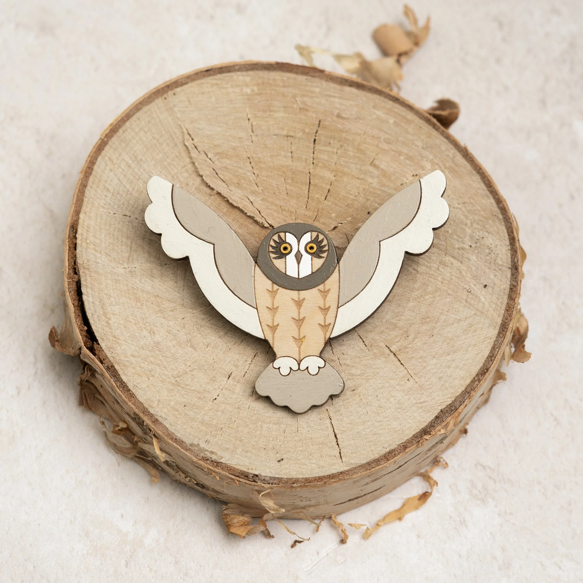 Shark Alley Short Eared Owl Brooch 6.jpg