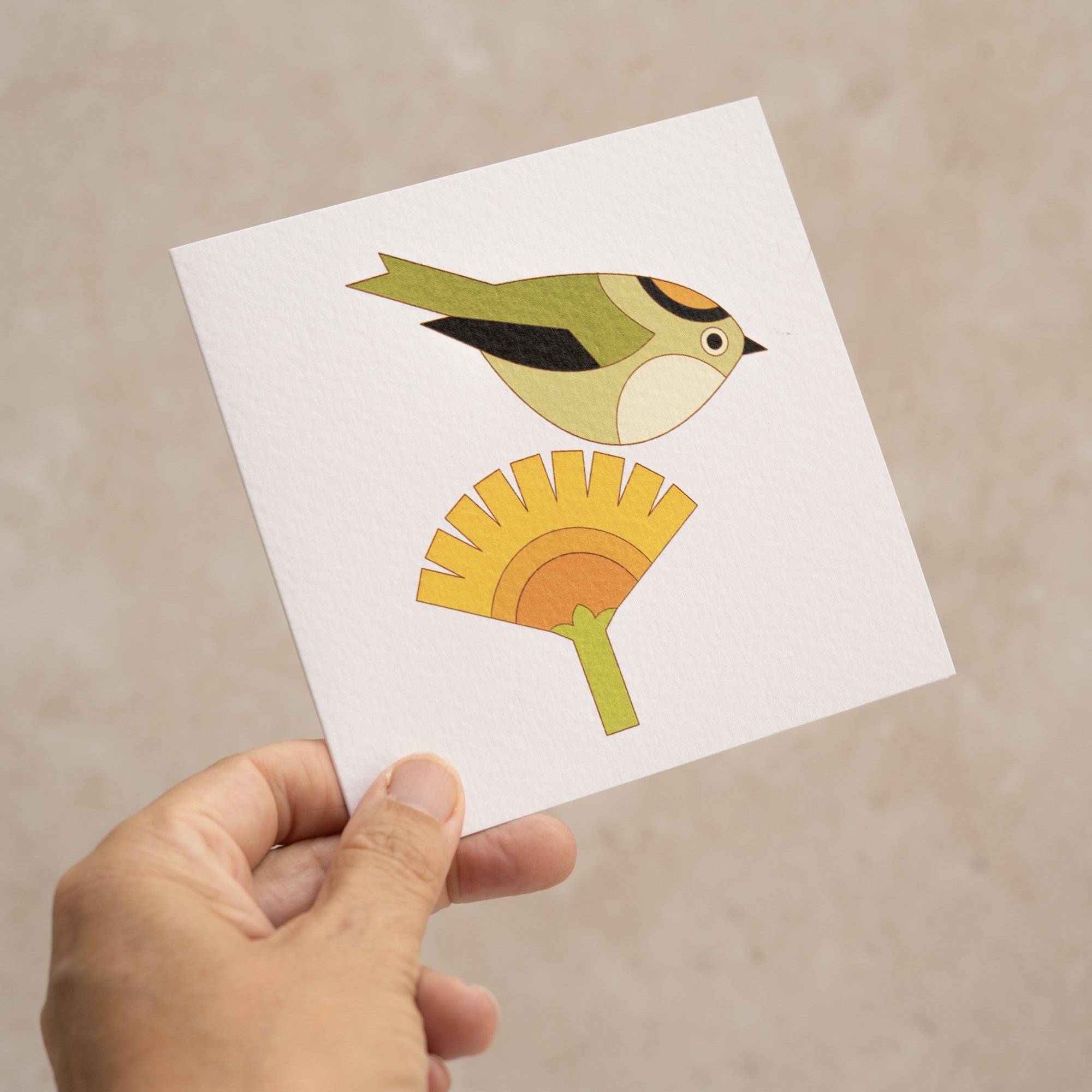 Shark Alley Goldcrest Dandelion Greetings Card 2.jpg