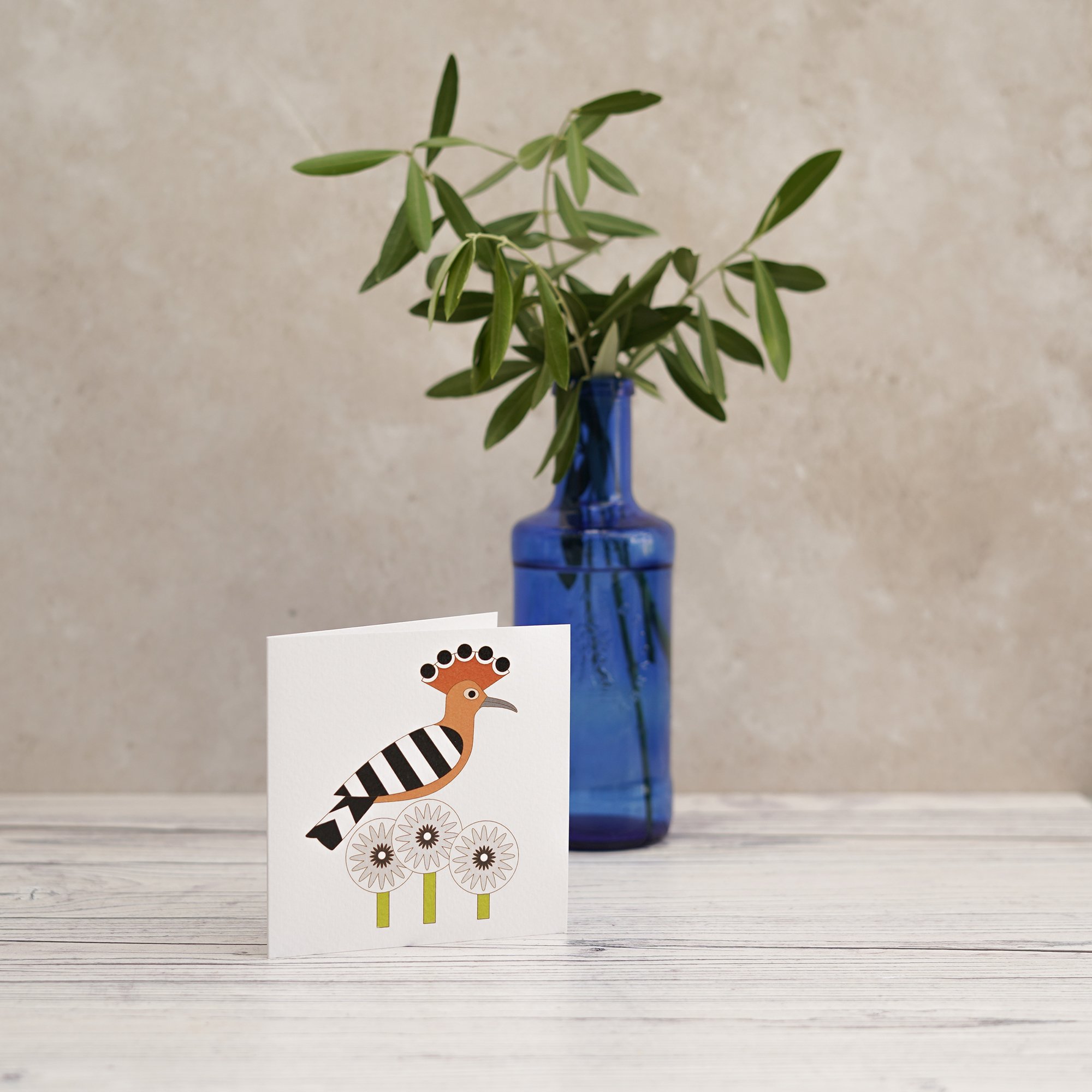 Shark Alley Hoopoe Dandelion Greetings Card 1.jpg