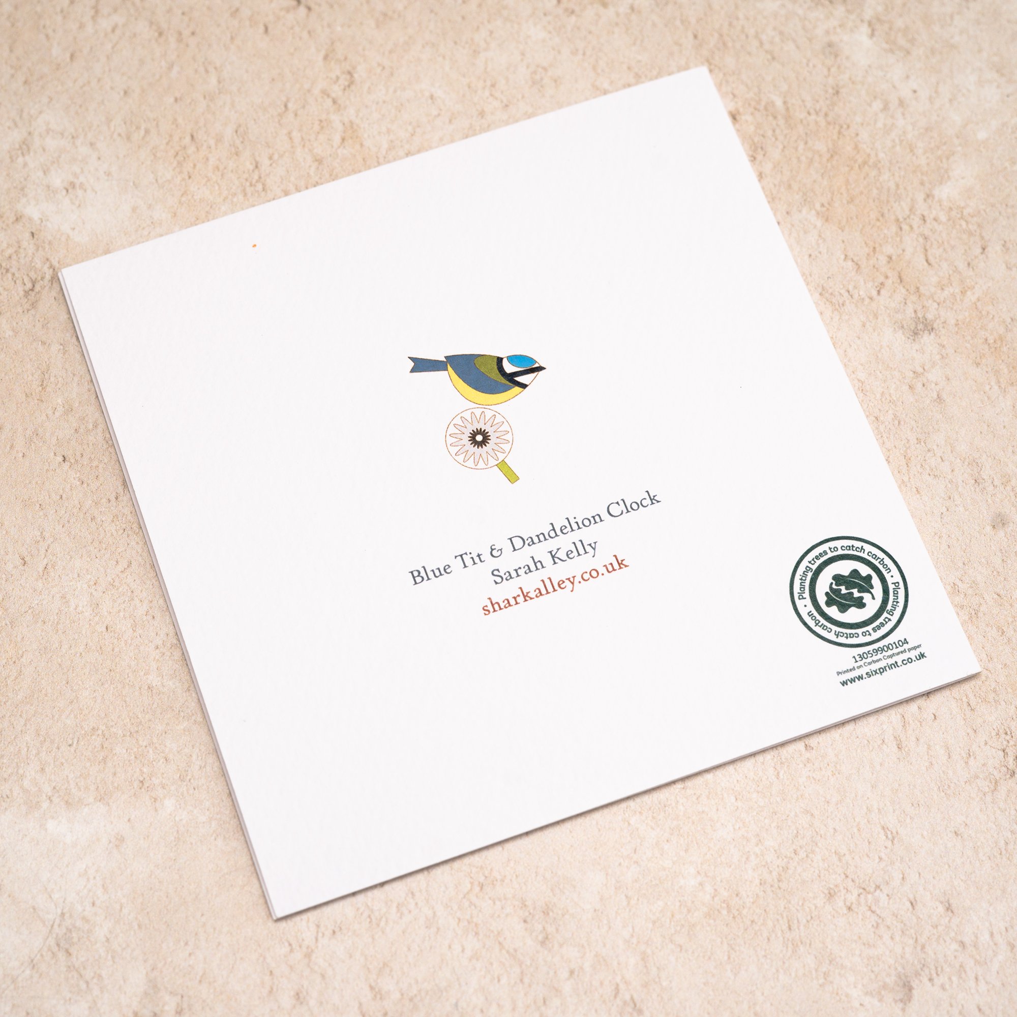 Shark Alley Blue Tit Dandelion Greetings Card 4.jpg