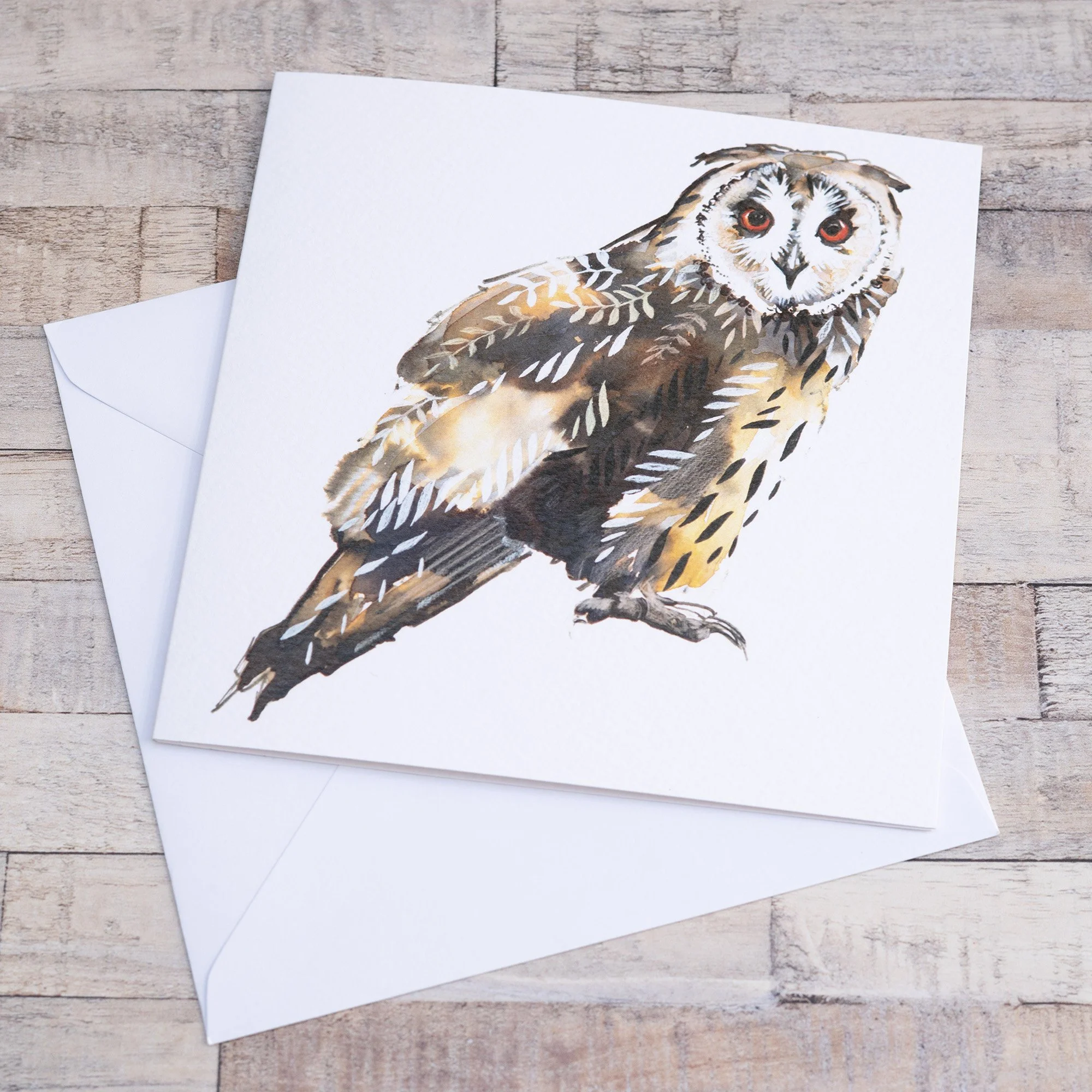 Shark Alley Long Eared Owl 2 Greetings Card 1.jpg