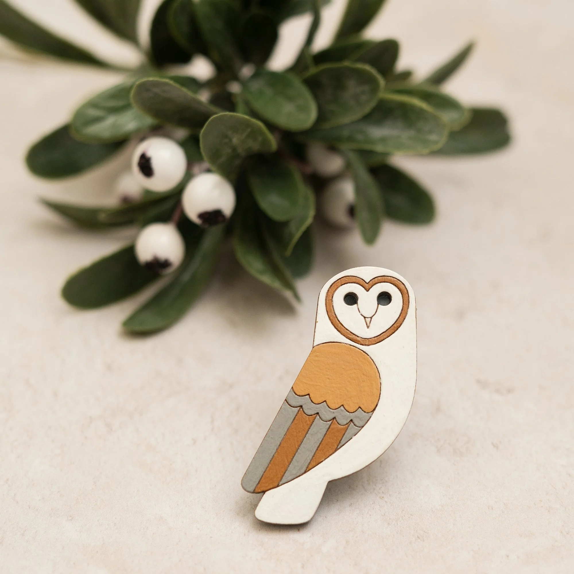 Shark Alley Barn Owl Brooch 4.jpg