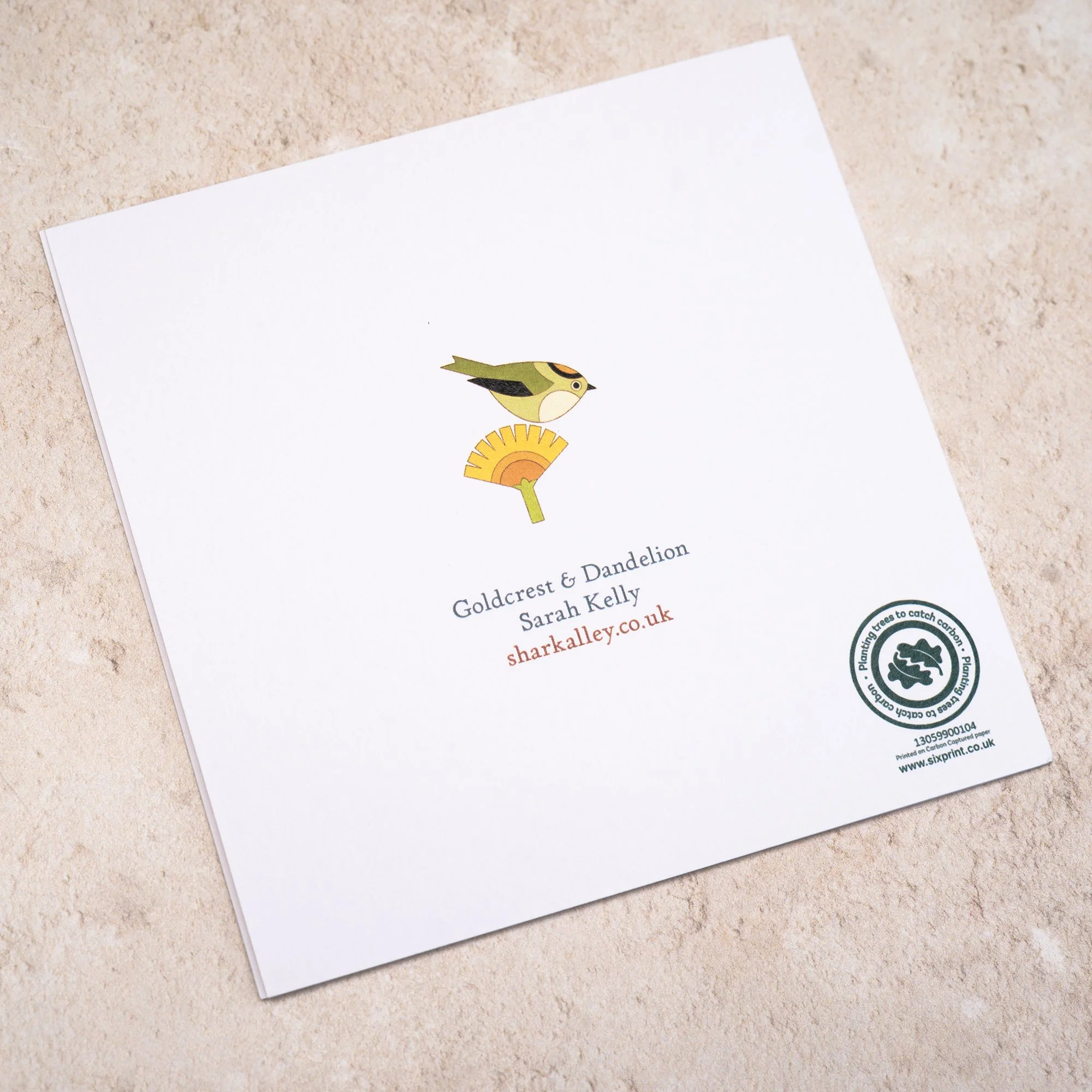 Shark Alley Goldcrest Dandelion Greetings Card 4.jpg
