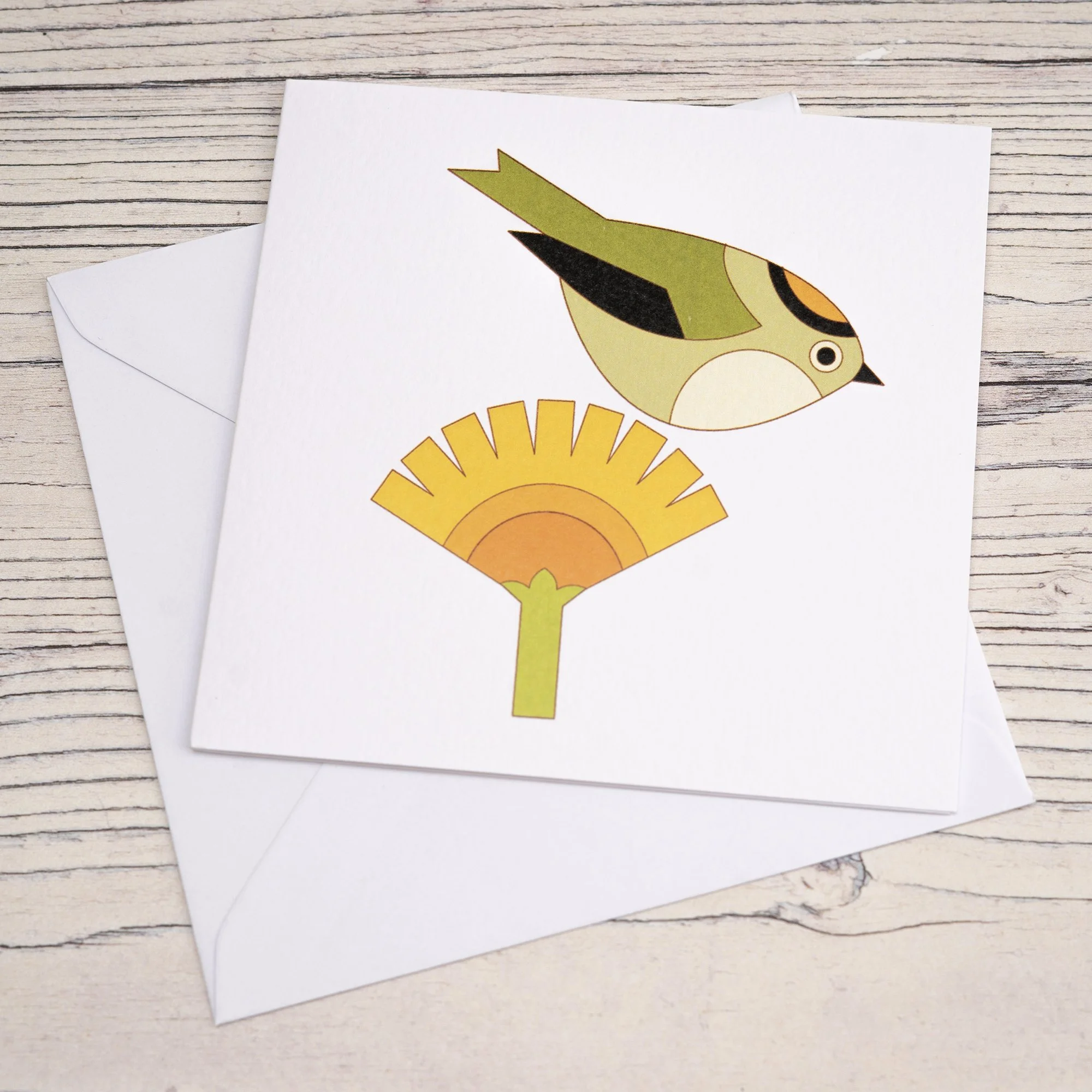 Shark Alley Goldcrest Dandelion Greetings Card 3.jpg