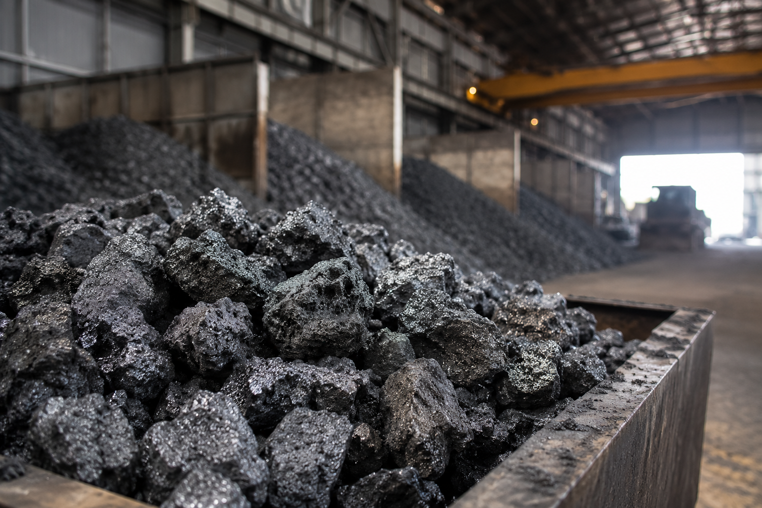Metallurgical coke for recarburizing.