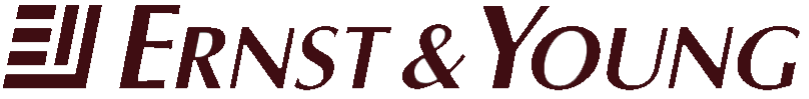 Logo of Ernst & Young with stylized 'EY' symbol and text.