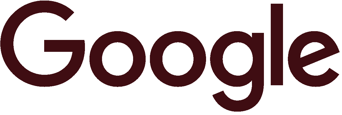 Google logo in black text on a transparent background