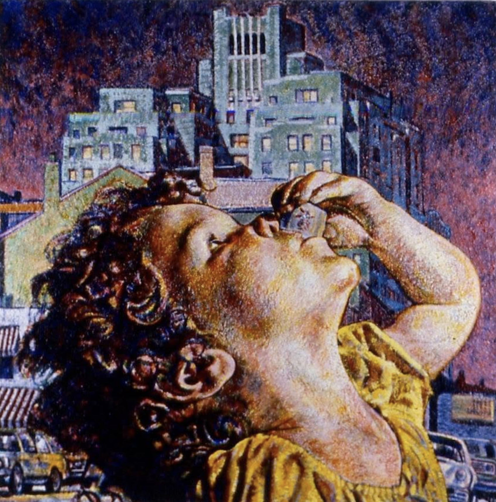 Late Tea, 1982, 72" x 72", Oil on polymered paper