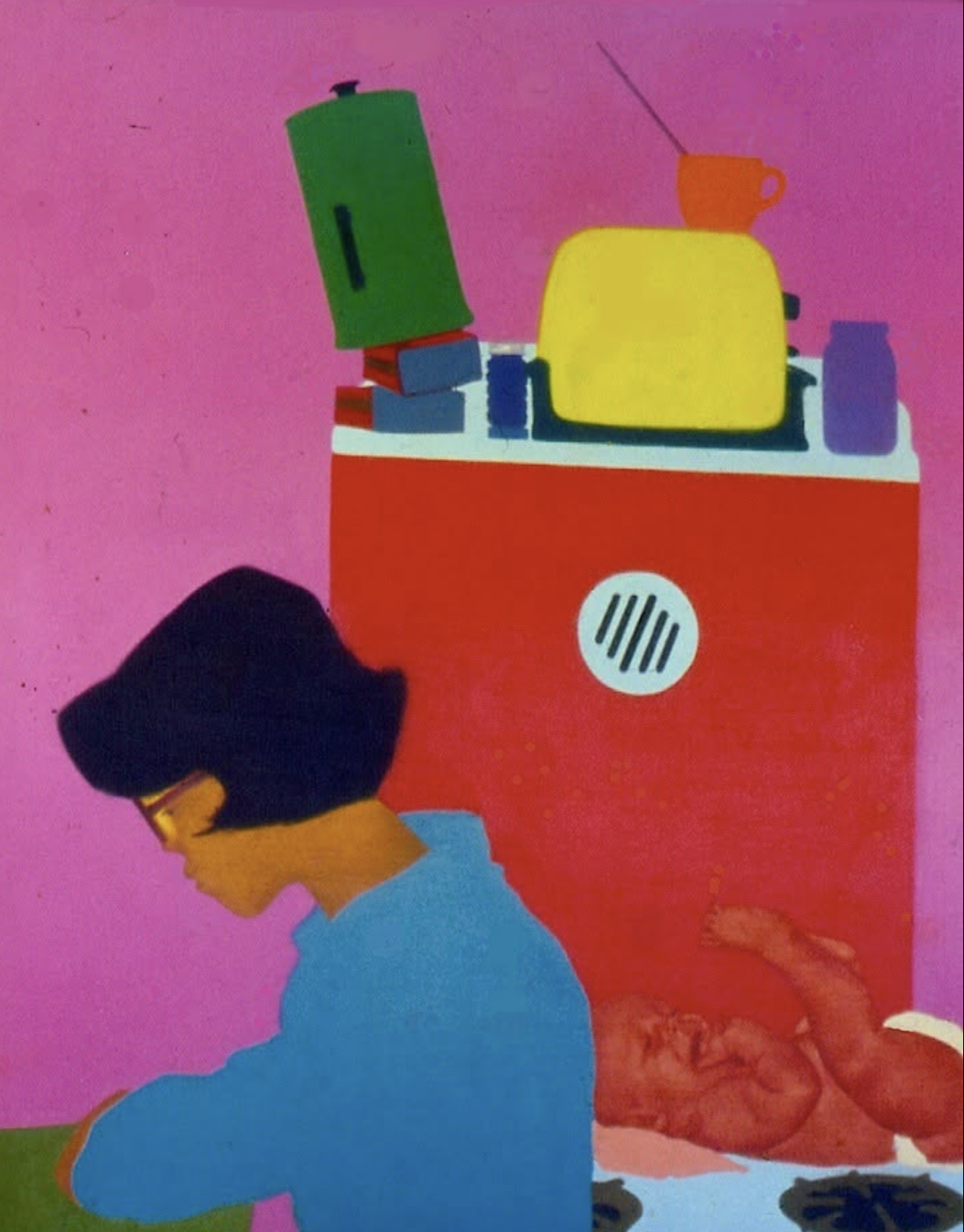 Baby on the Stove, 1966, Oil on canvas, 66" x 54"