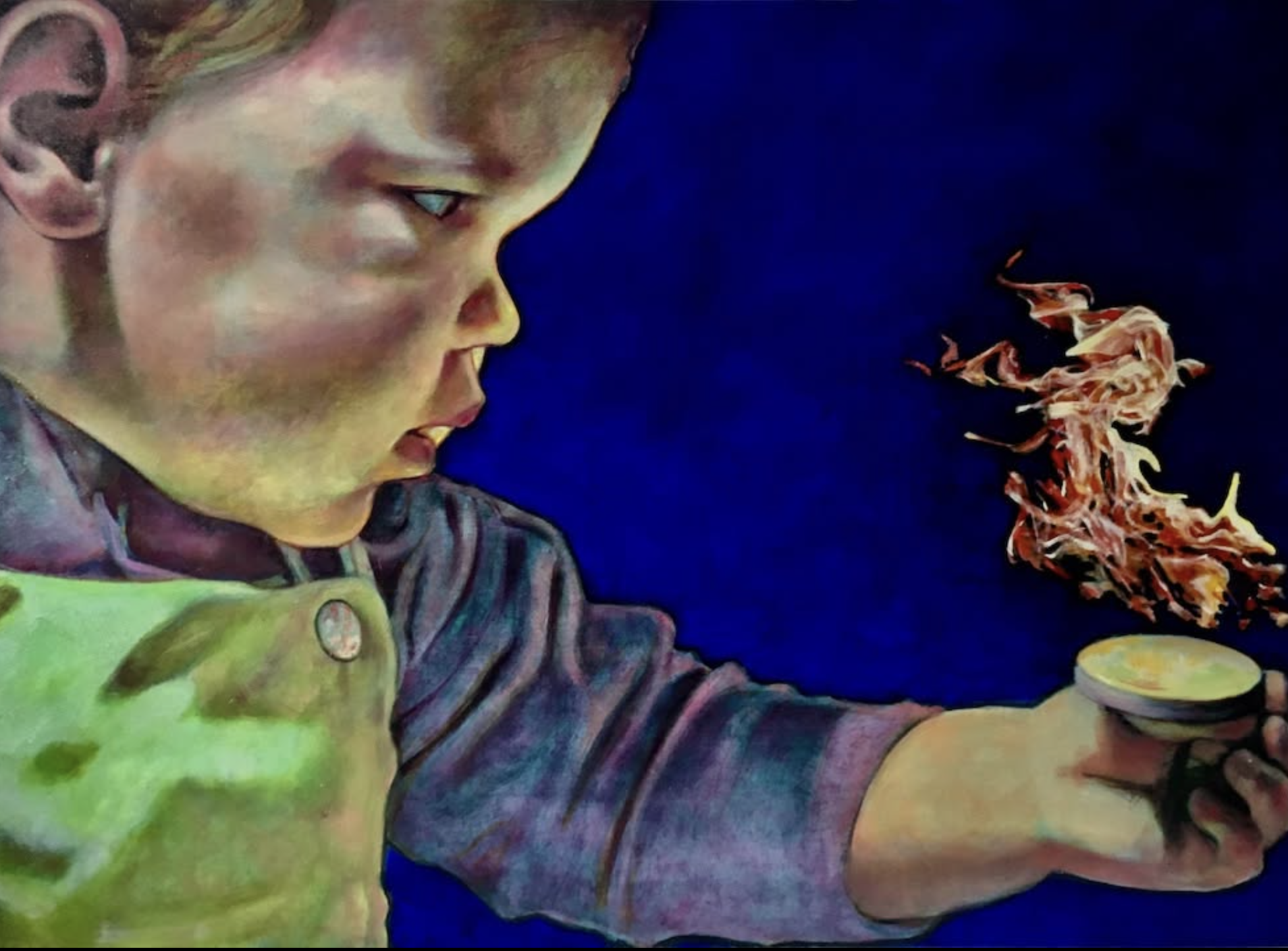 Genius Beam, 2019, Oil on canvas, 48" x 66"
