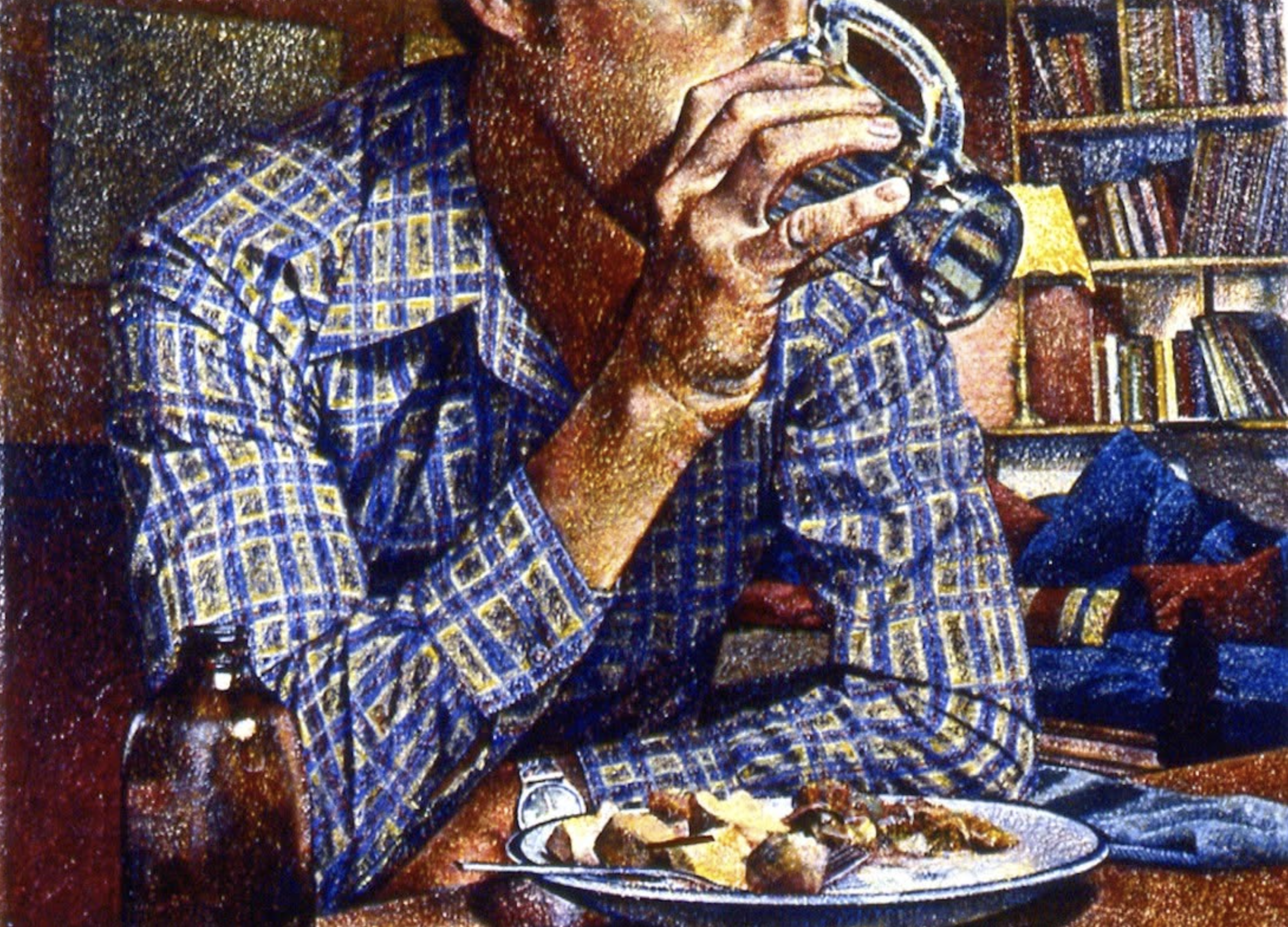 Dinner, 1978, 56" x 76", Oil on polymered paper