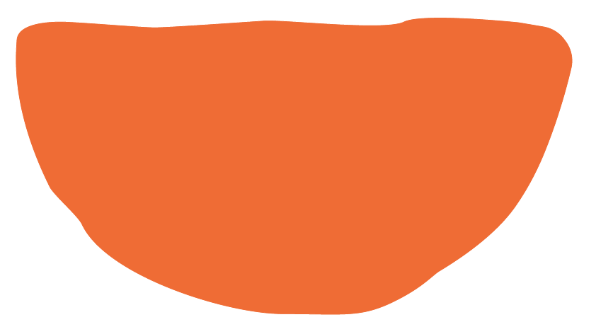 Orange bowl against a black background.