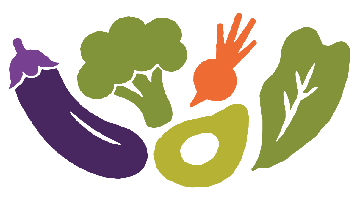 A colorful collage of vegetables.