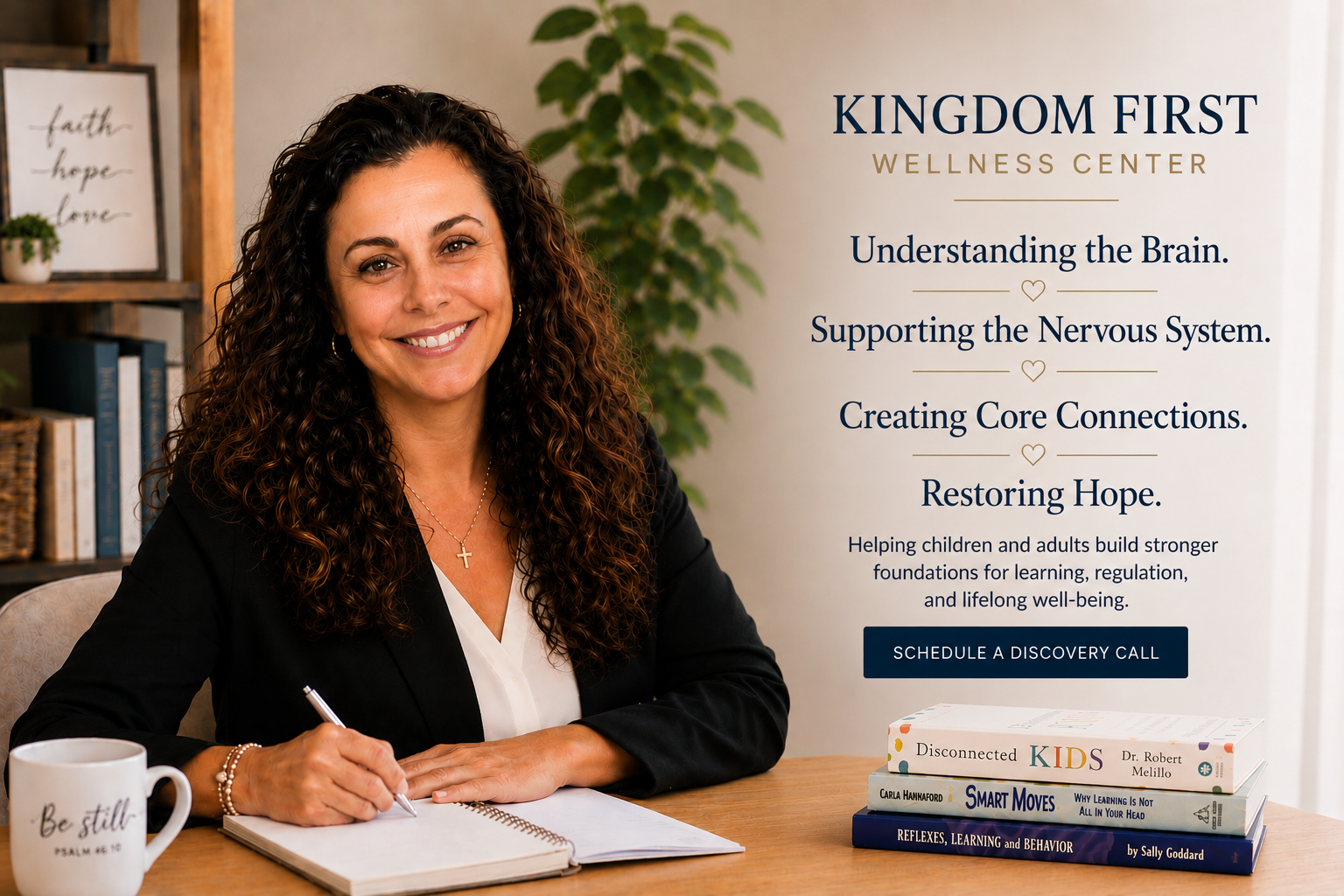 Renee, founder of Kingdom First Wellness Center, providing neuro-academic learning and nervous system support for children, adults, and families.