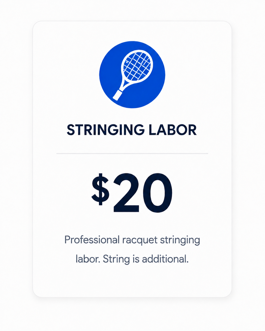 Racket Stringing cost