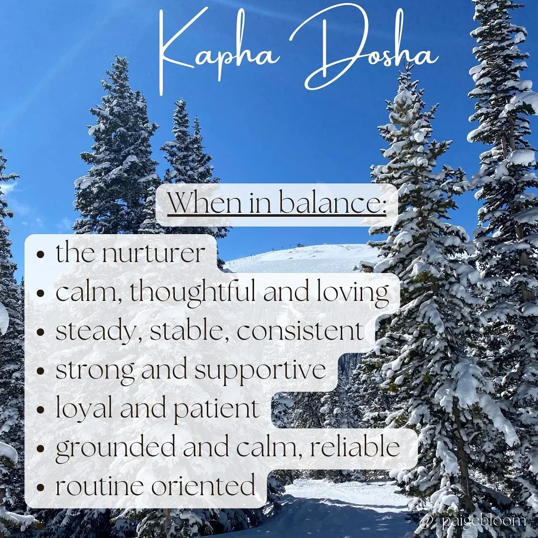 The first time I learned of the doshas I had a visceral response to Kapha, and it wasn&rsquo;t good. I wasn&rsquo;t able to get past my societal programming of perceiving Kapha as overweight and lazy. It was like all of the attributes I was trying to