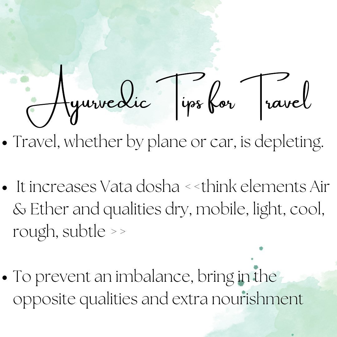 Ayurveda has helped me battle the inevitable imbalance and depletion of travel. We all want to enjoy our trips, but it&rsquo;s taxing! It disrupts our routines, throws off our digestion, even changes in climate can have an impact🌏🛩

I want to share