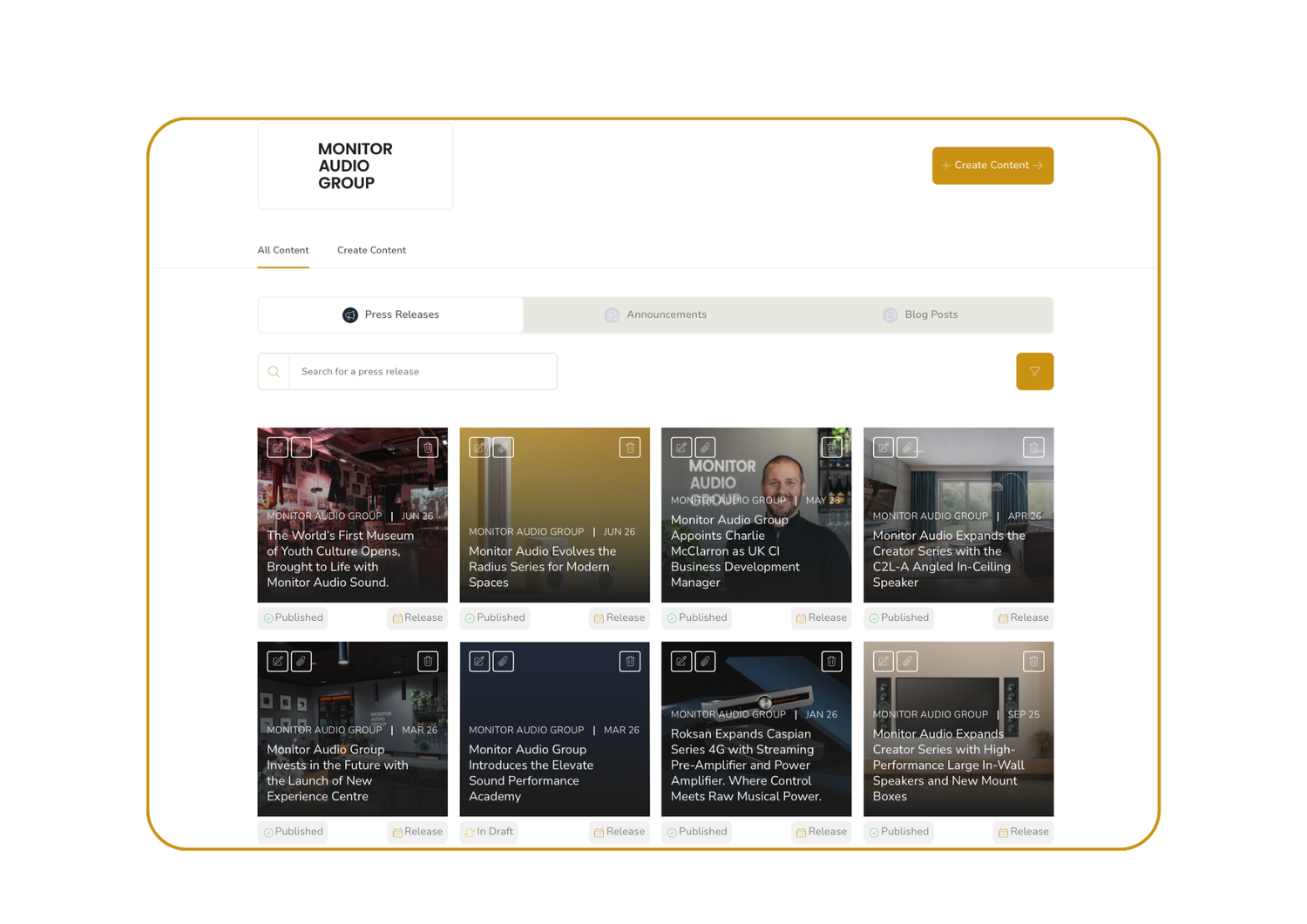 Brand stories preview