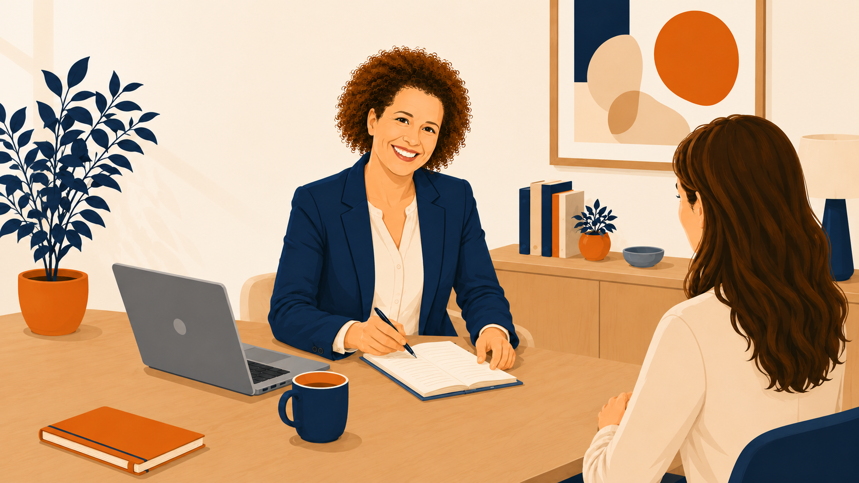 Interim HR-professional in gesprek over tijdelijke HR-ondersteuning en continuïteit