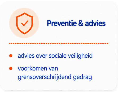 Preventie en advies over sociale veiligheid op het werk