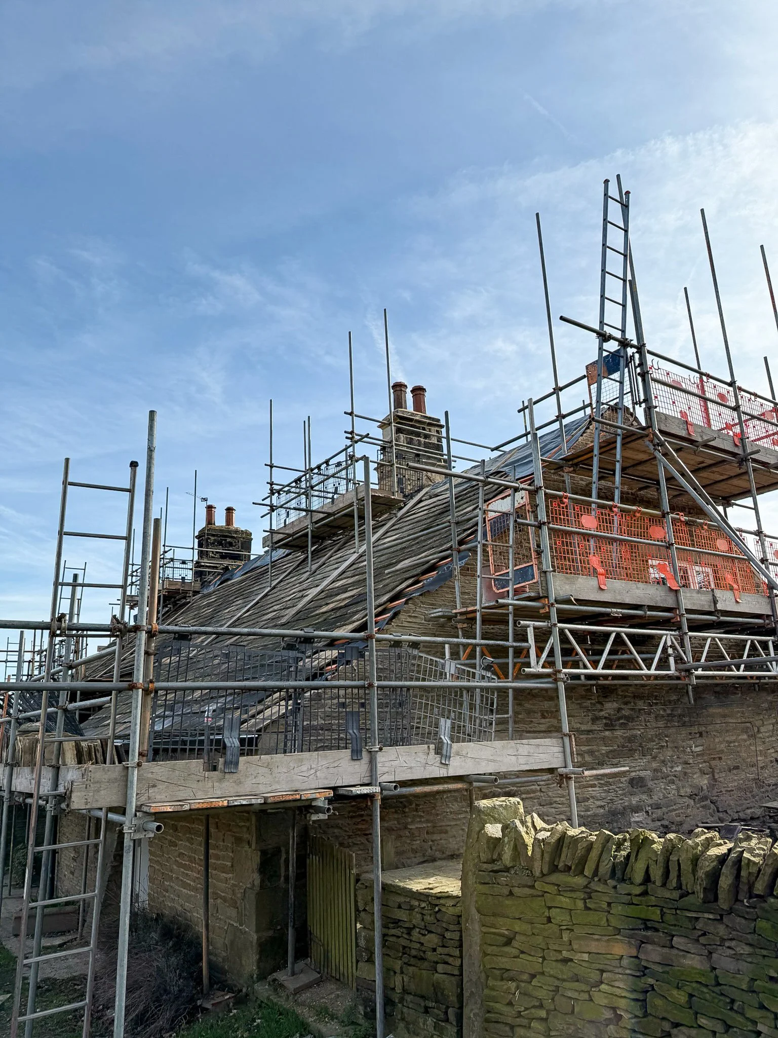 Roof restoration and structural repair works carried out on a traditional property.