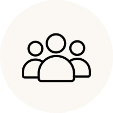 Icon of three people standing together.