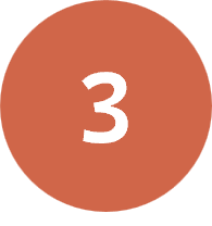A red circular badge with the number three in white in the center.