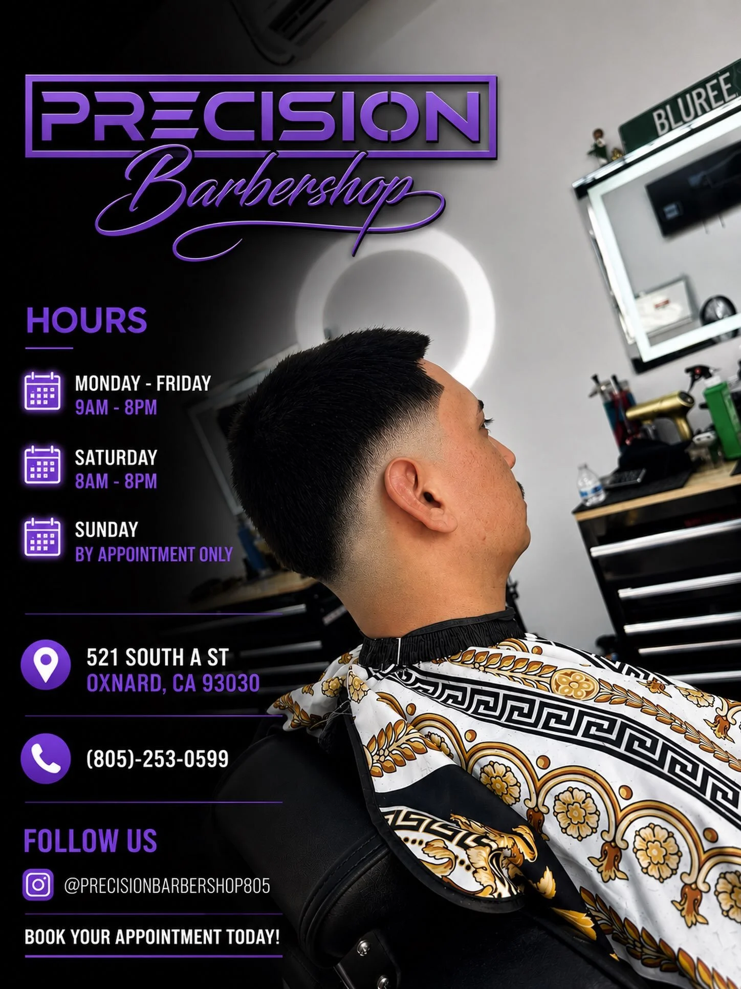 🔥 Walk-ins Welcome
📅 Sunday by appointment only

📍 521 South A St, Oxnard, CA 93030
📞 (805) 253-0599

#oxnardbarbershop #oxnardbarbers #oxnard #explorepage