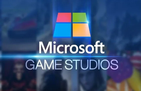 Microsoft logo above the text "Microsoft Game Studios" on a digital background.