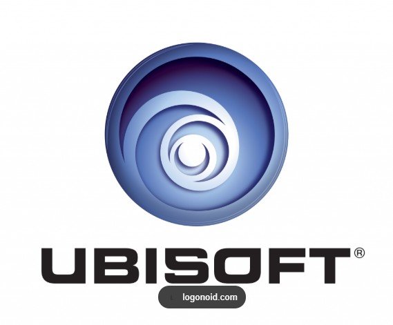 Ubisoft logo featuring a stylized blue swirl shape above the company name