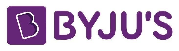 BYJU'S logo with a purple square containing a stylized letter B and the word BYJU'S in purple text.