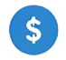 Dollar sign cashflow icon