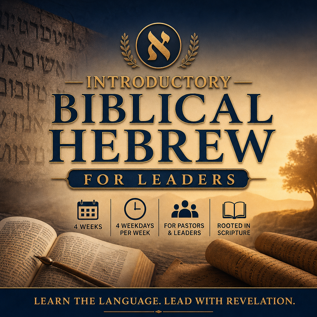 Biblical Hebrew — 4 Week Intensive Course