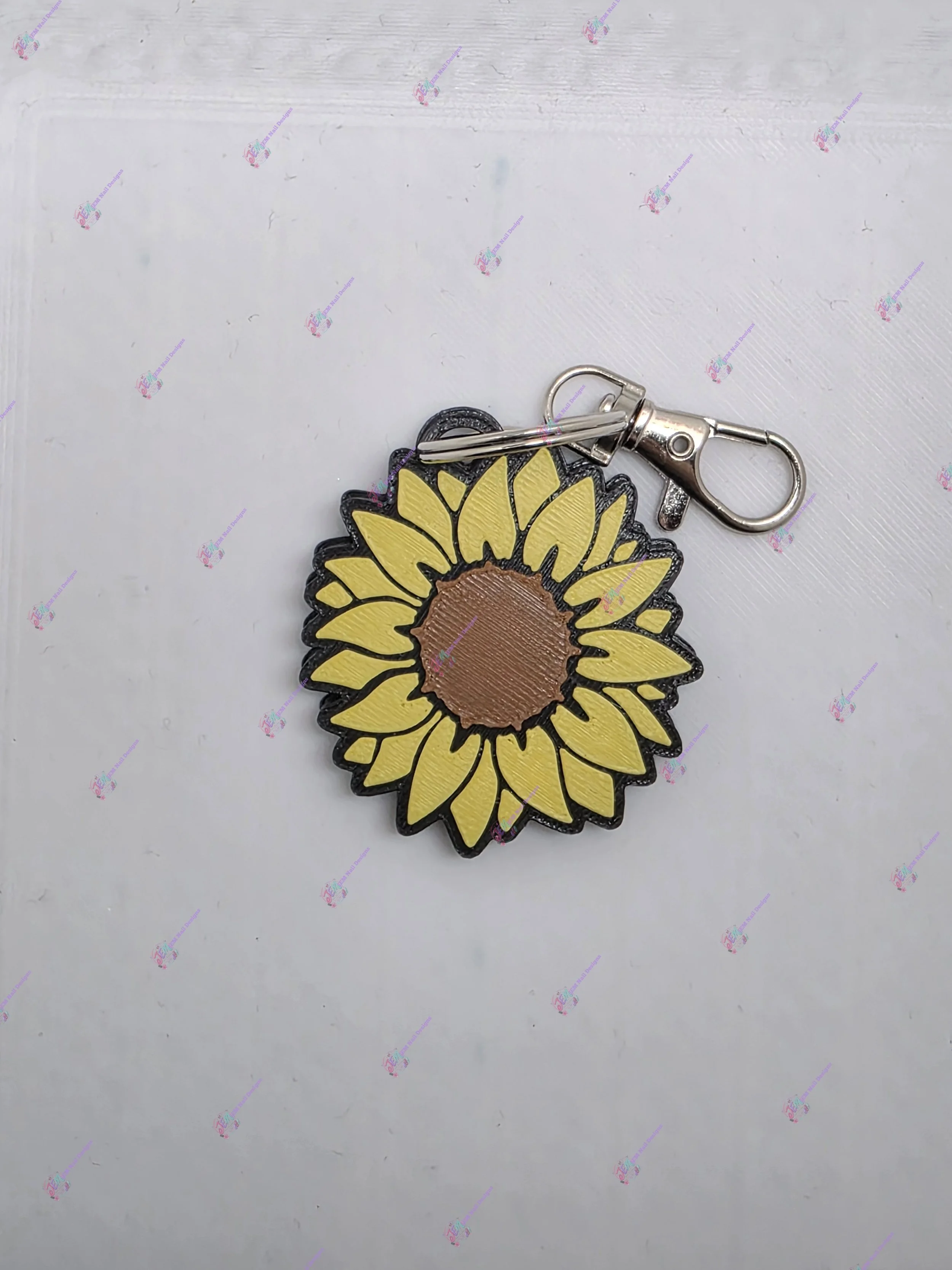 Sunflower Nail Saver Keychain