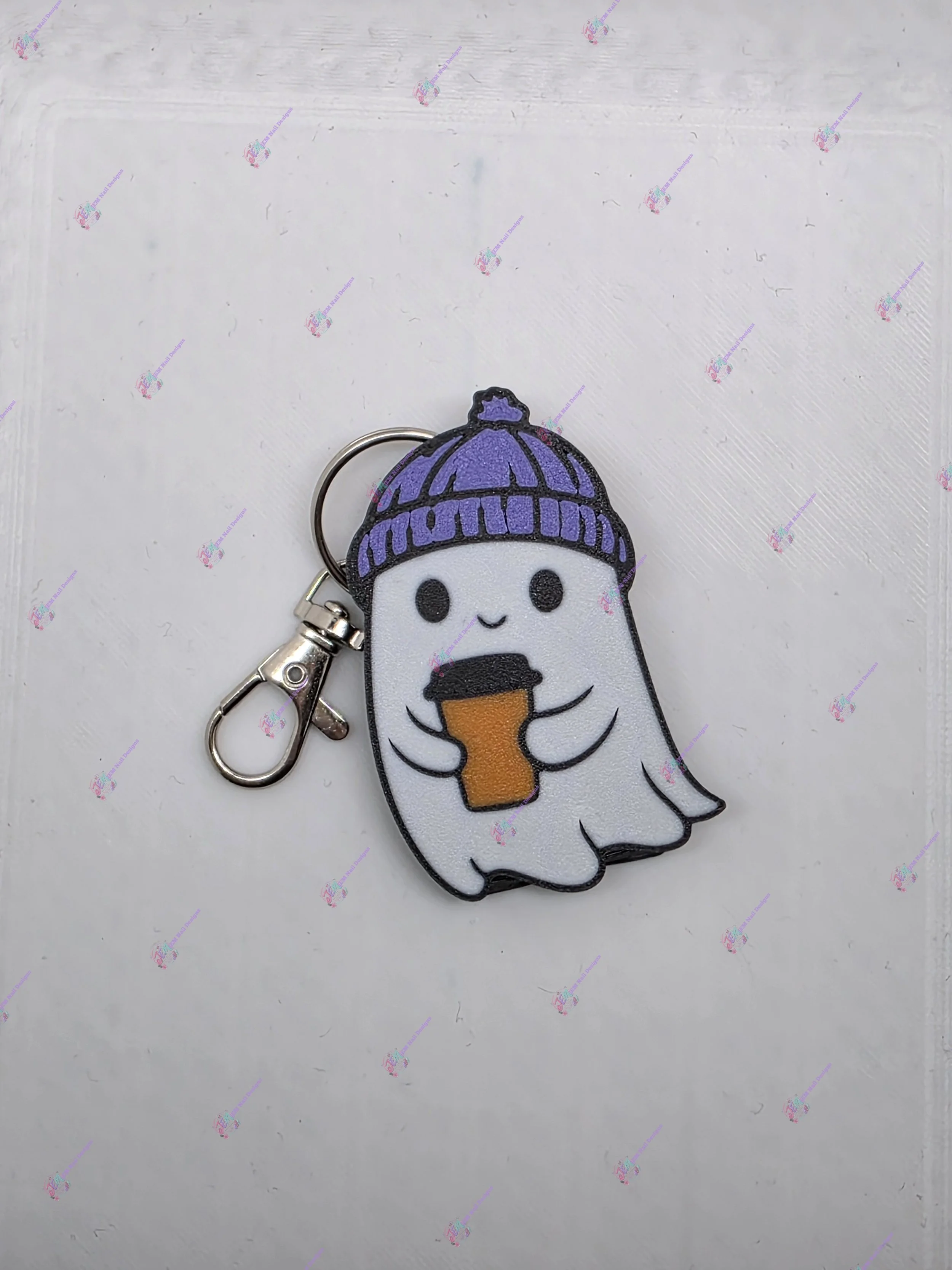 Ghostly Coffee Keychain Saver