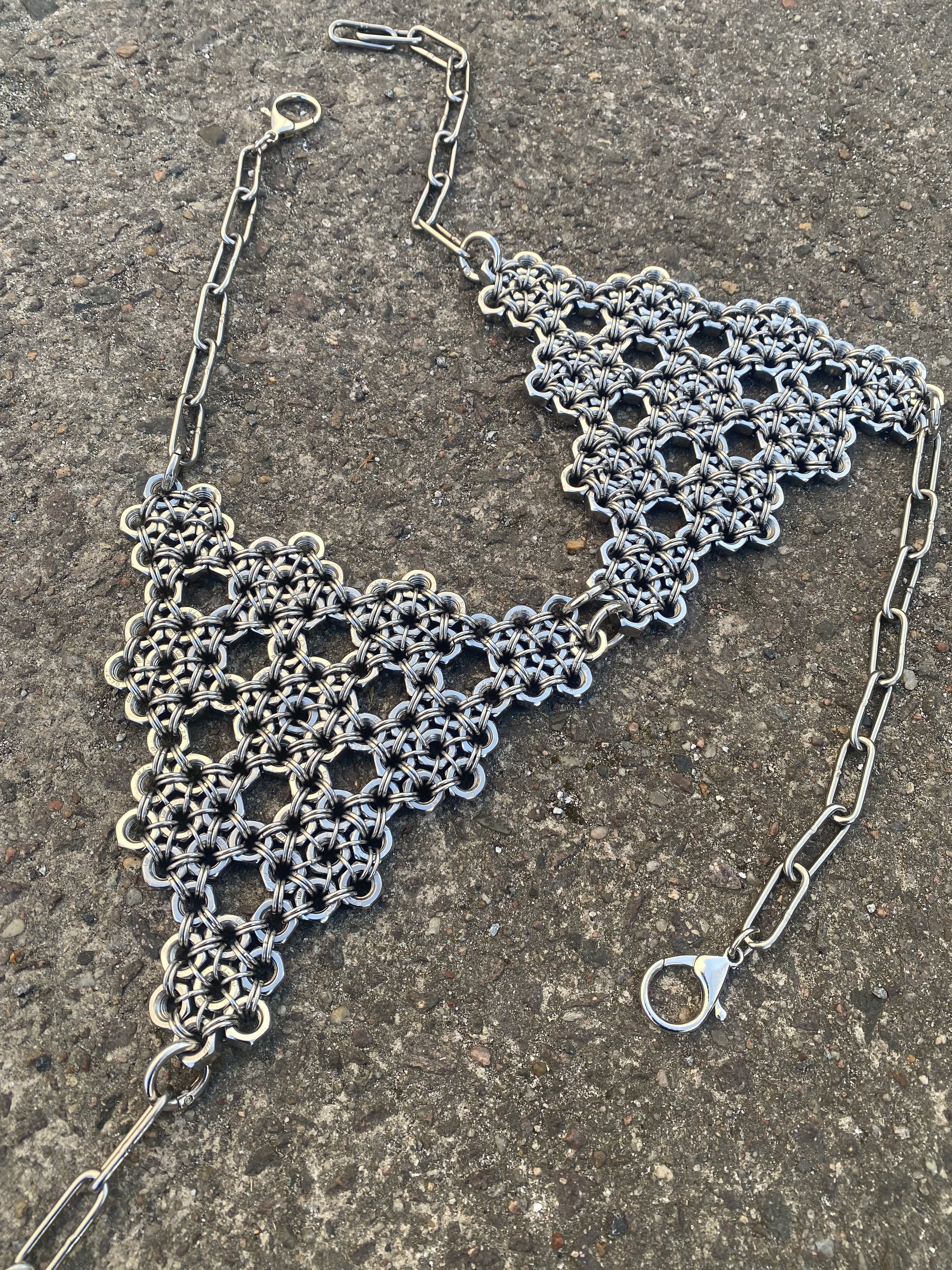 FLORAL ARMOUR 01 - Industrial Floral Chainmail Bra