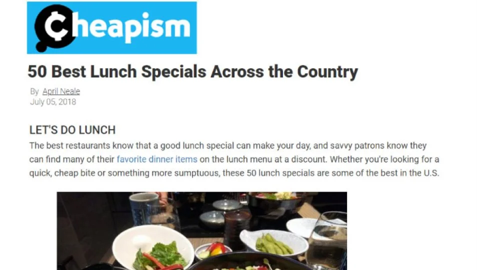 [Cheapism] 50 Best Lunch Specials Across the Country