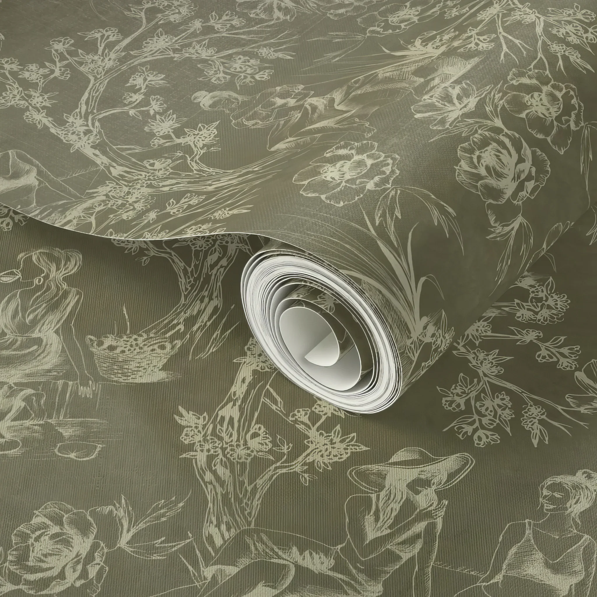 Montague Wallpaper in Green