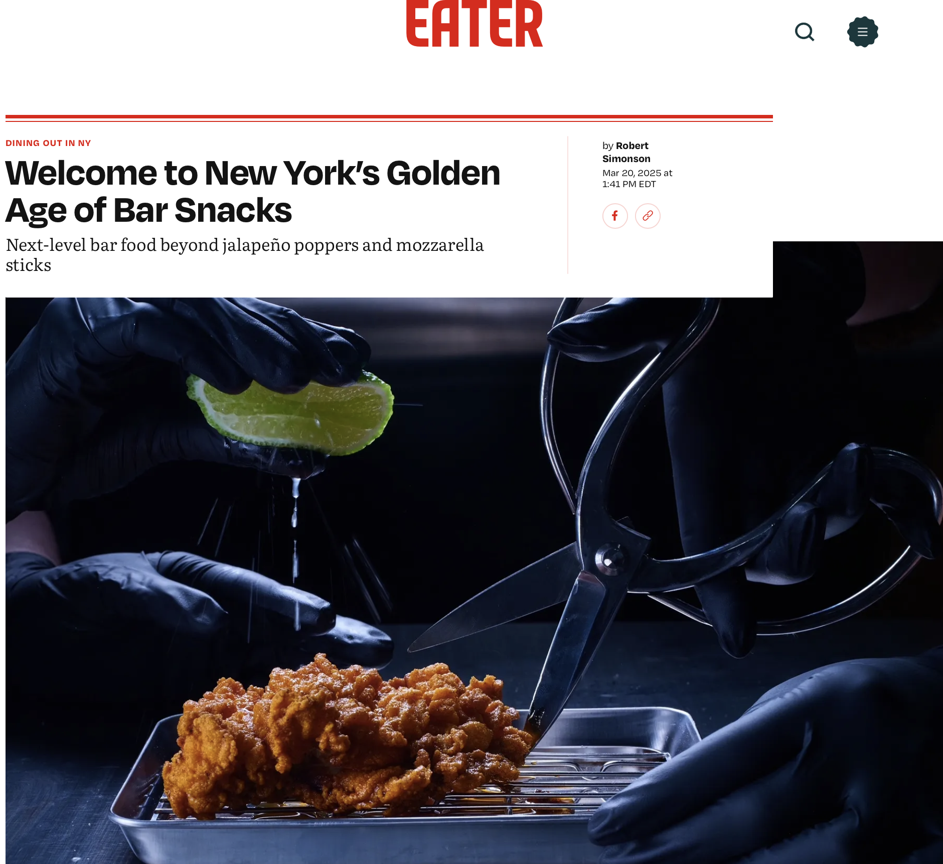 EATER covers the groundbreaking cuisine of chef Mike Bagale as he re-invents bar food using michelin techniques and rare ingredients to create the #1 bar in North America by https://www.theworlds50best.com/bars/best-in-the-world/list/1-50.