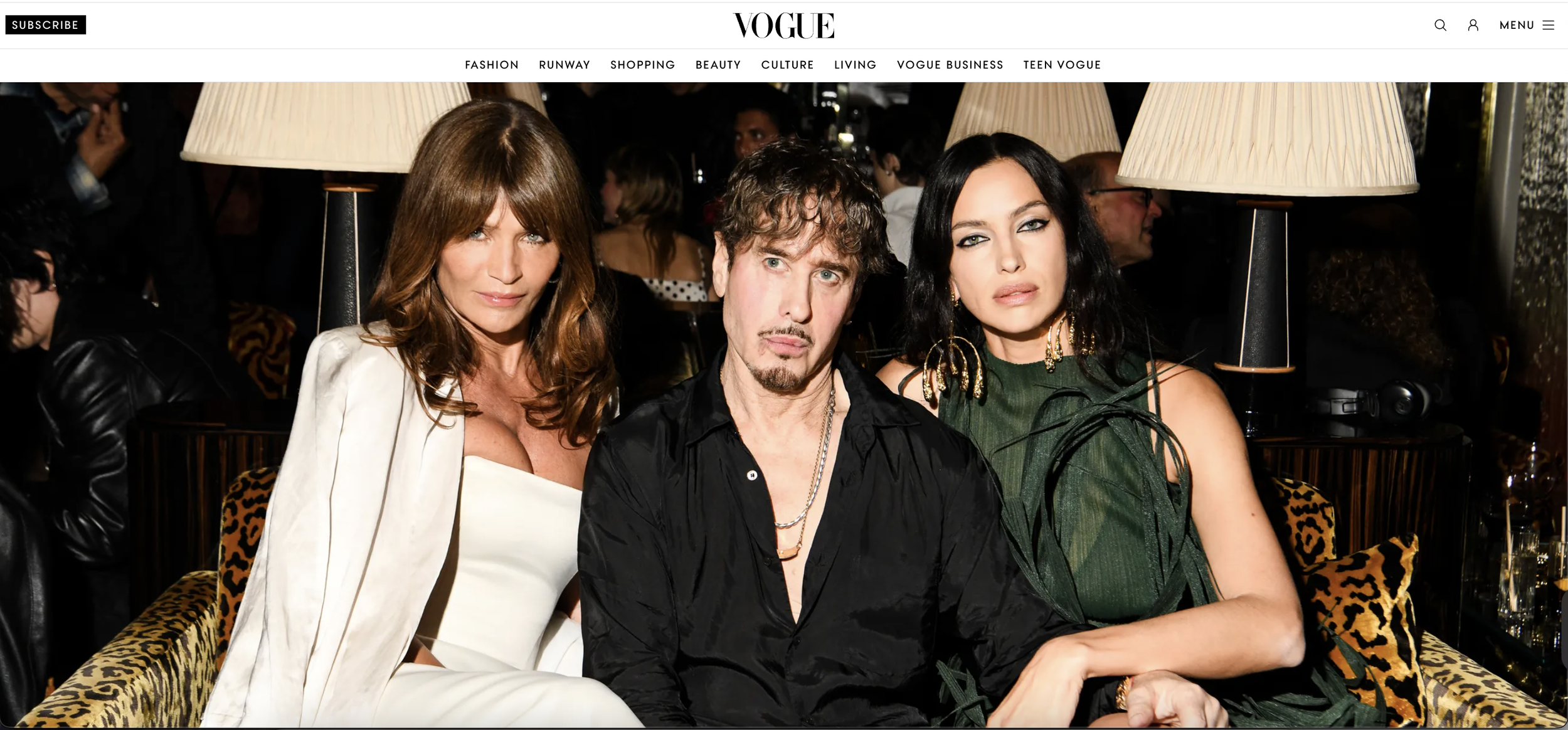 Steven Klein's Birthday bash with Helena Christensen, and Irina Shayk