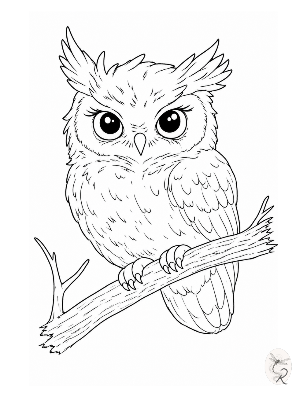 Luna the Owl coloring page