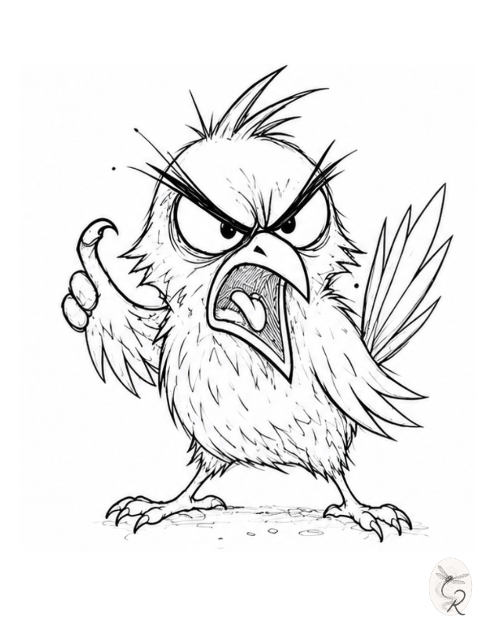 Roger the Blackbird coloring page