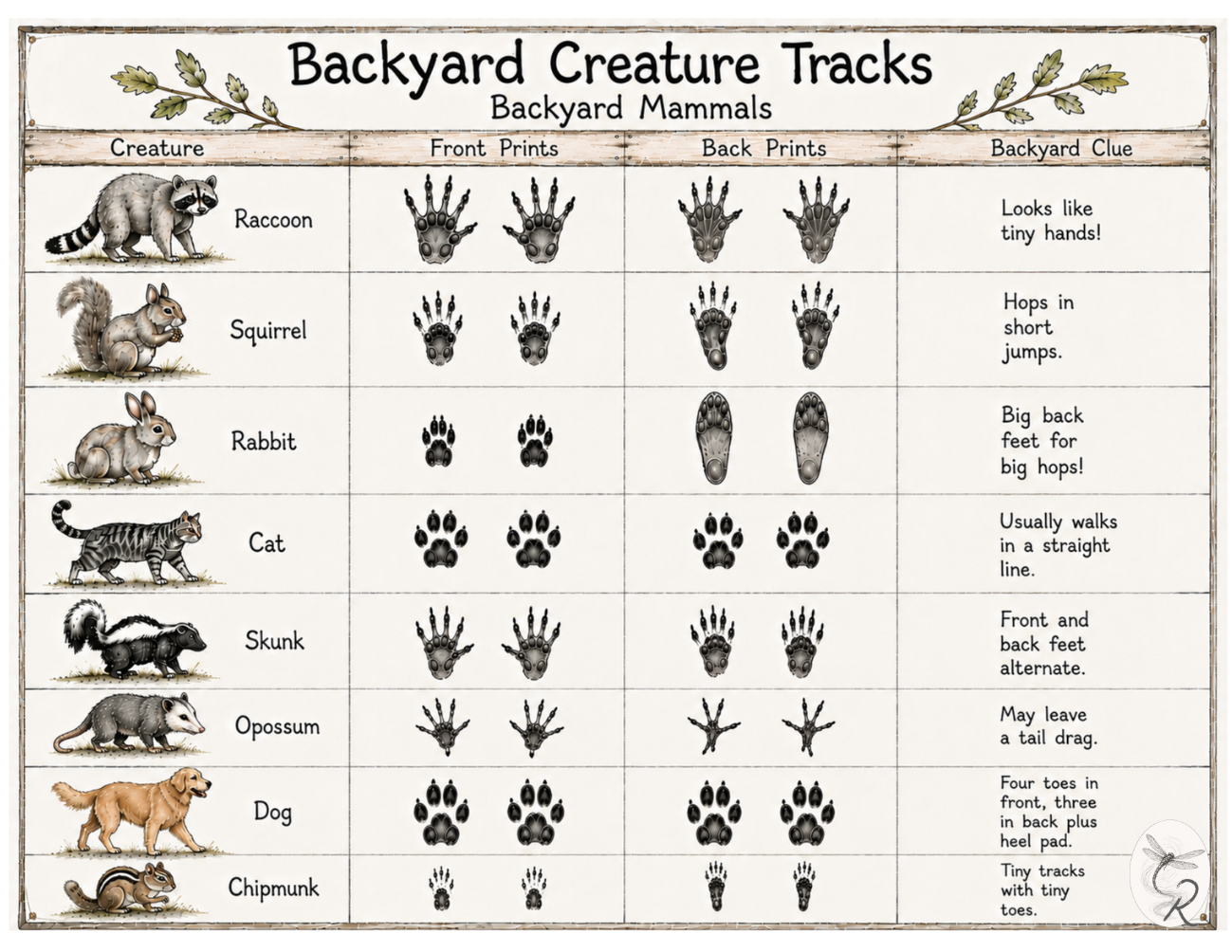 Backyard Creature Tracks