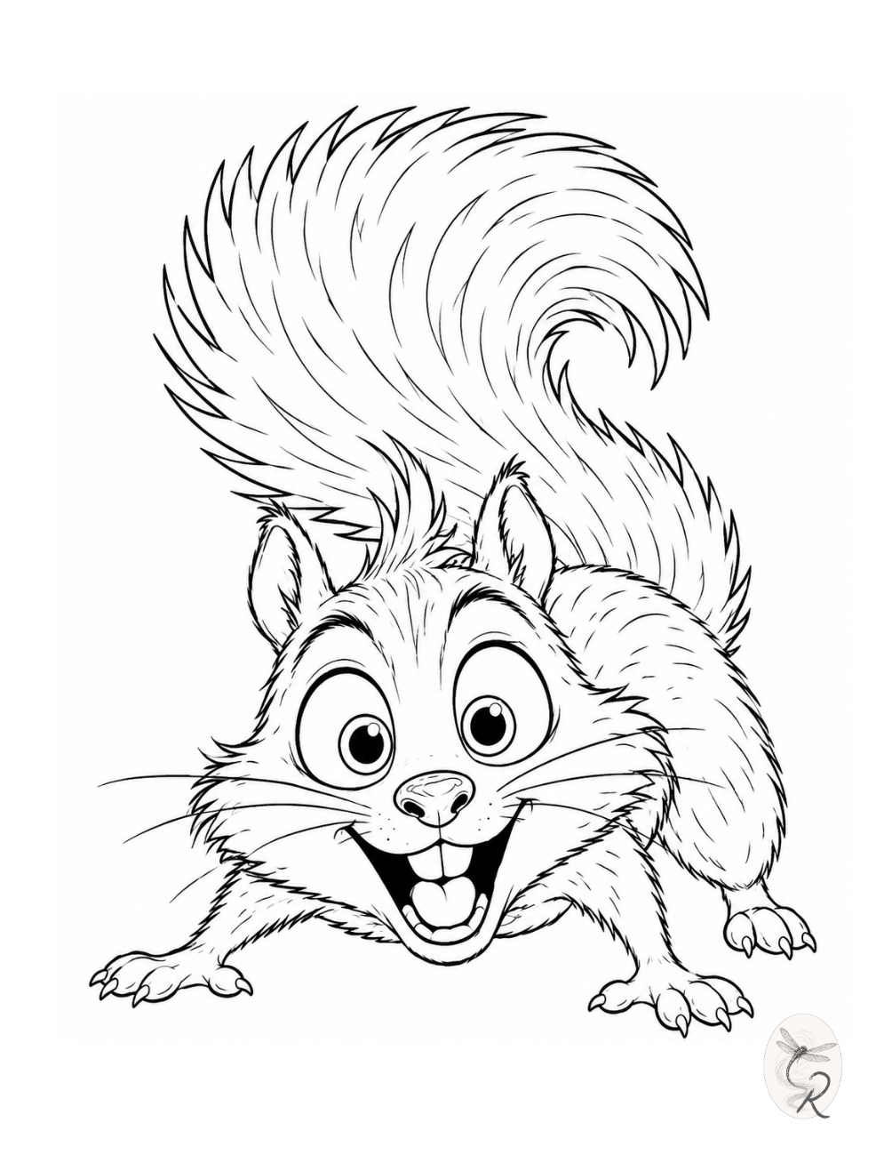 Annie the squirrel coloring page
