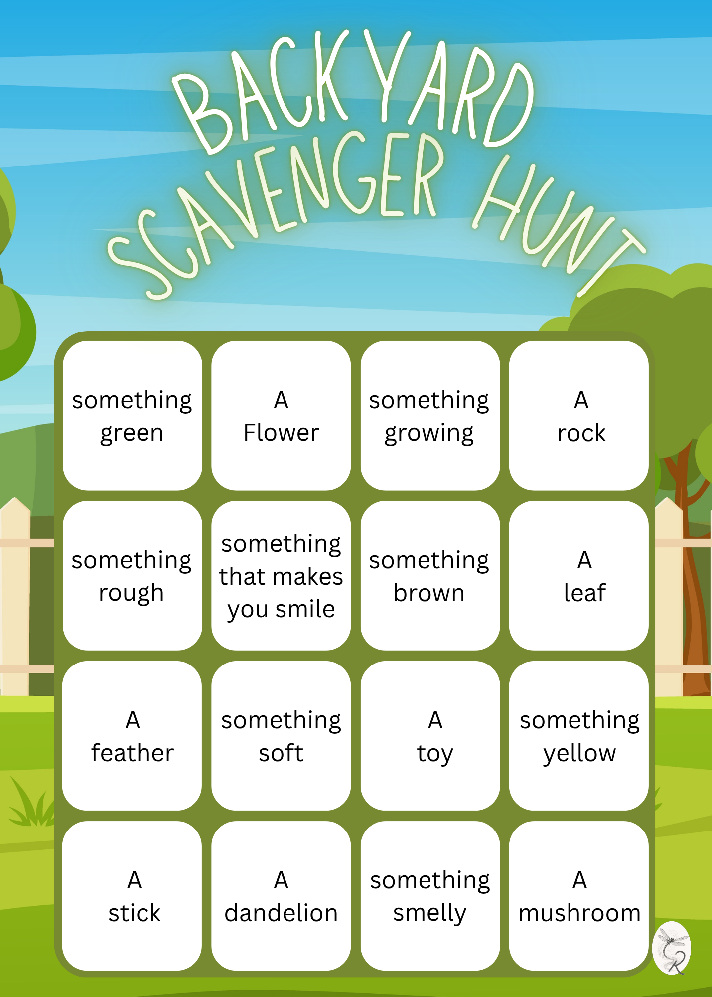 Backyard Scavenger Hunt