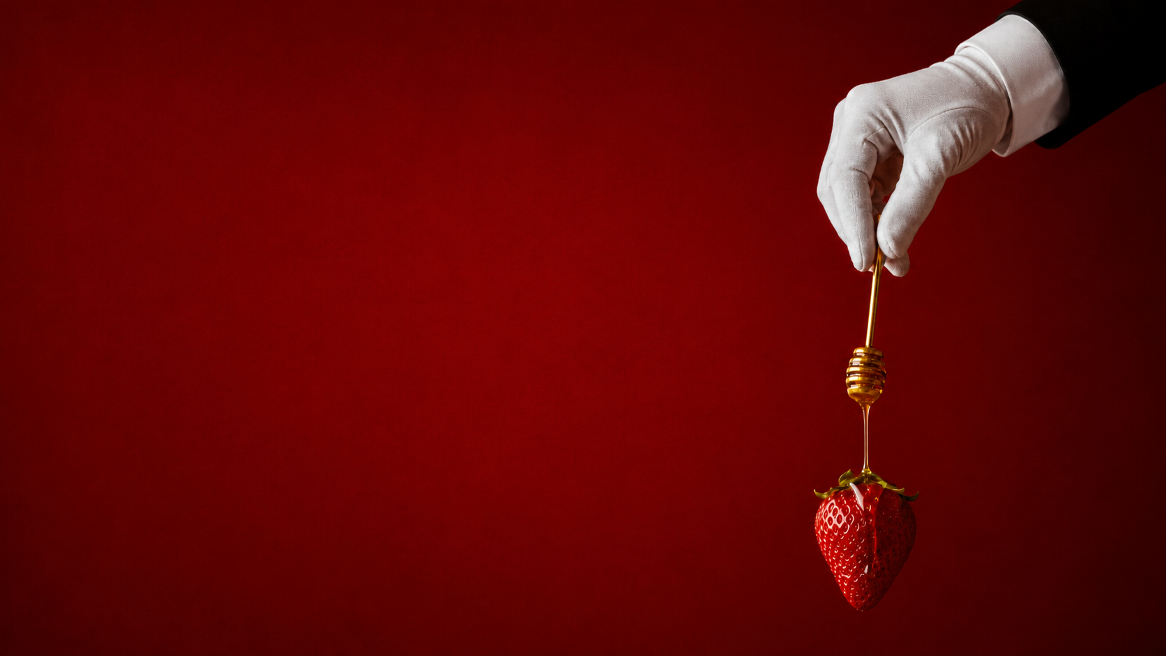 Bulter and Strawberry on Red Background.png