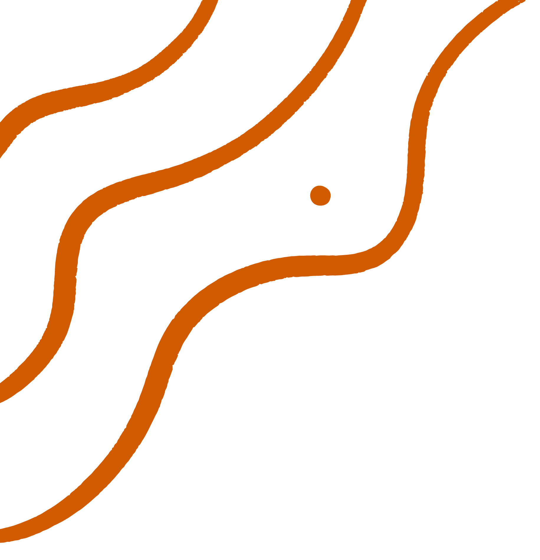 Close-up of a hand with orange lines resembling abstract patterns.