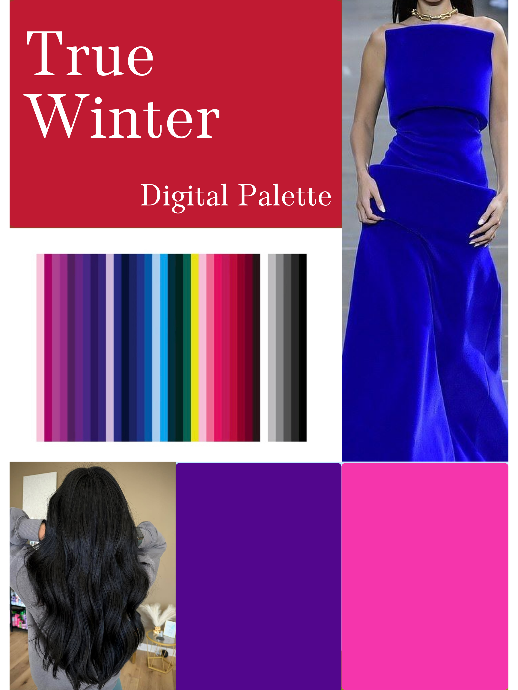 Digital Colour Analysis 9-Page Wallet: True Winter Palette