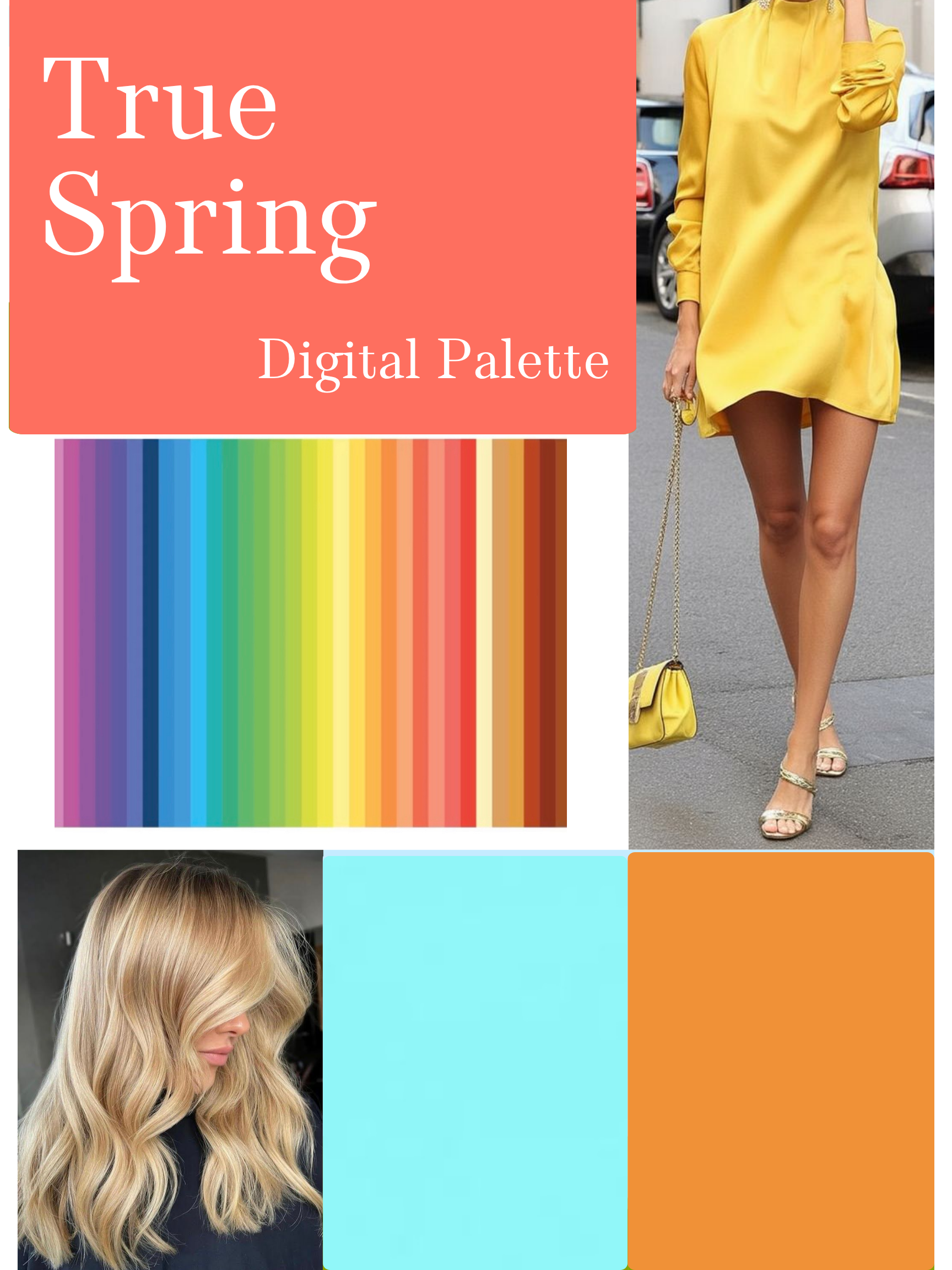 Digital Colour Analysis 9-Page Wallet/Guide: True Spring Palette